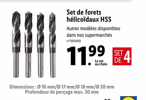 Set De Forêts Hélicoïdaux Hss