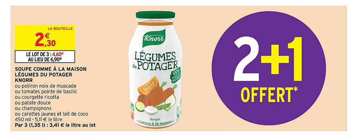 soupe comme à la maison légumes du potager knorr