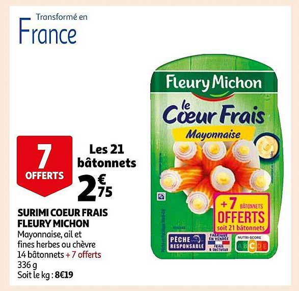 surimi cœur frais fleury michon