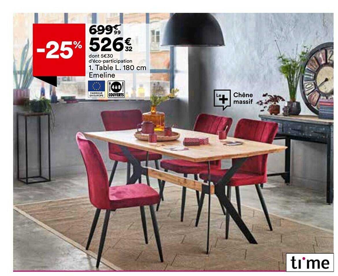 table l. 180 cm emeline ti'me