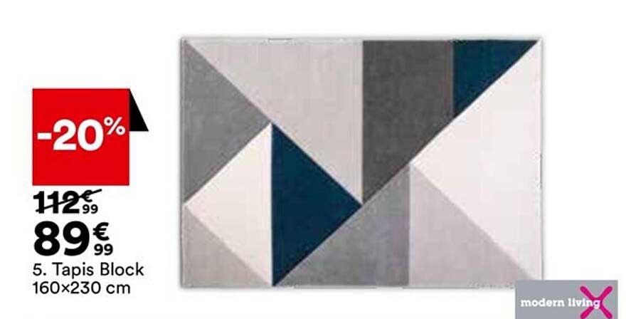 tapis block 160 x 230 cm modern living