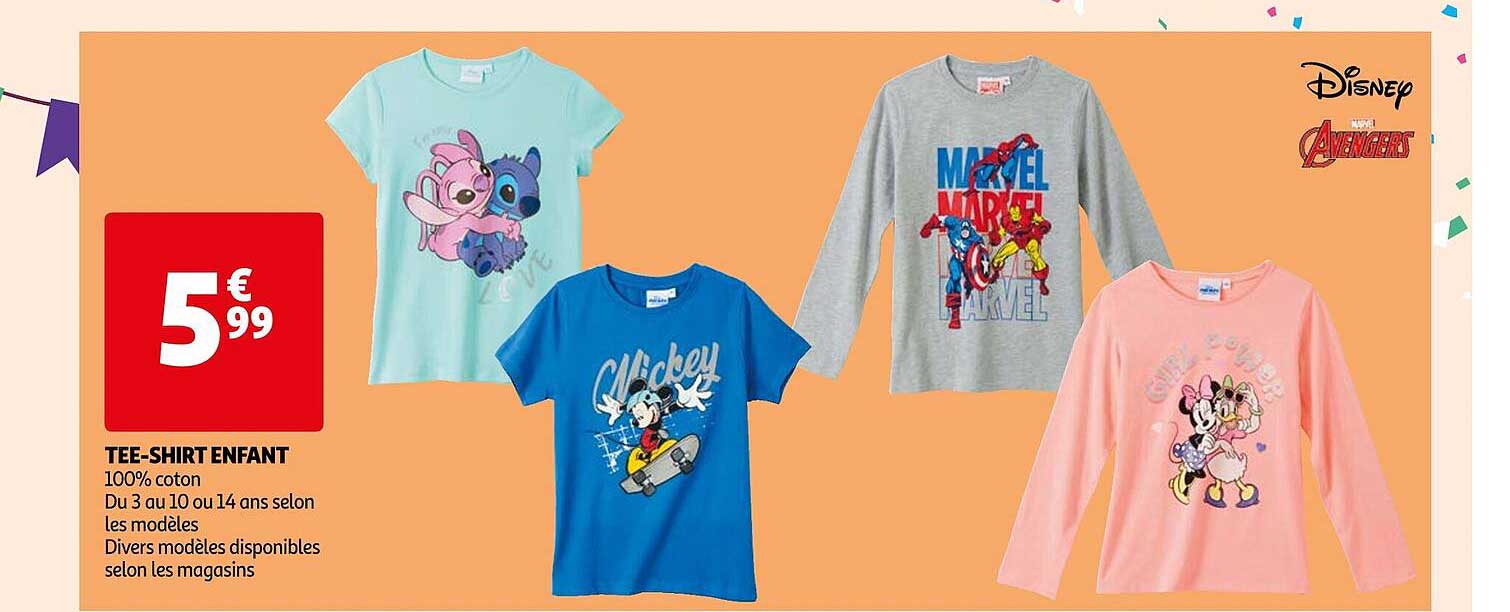 tee-shirt enfant disney, avengers