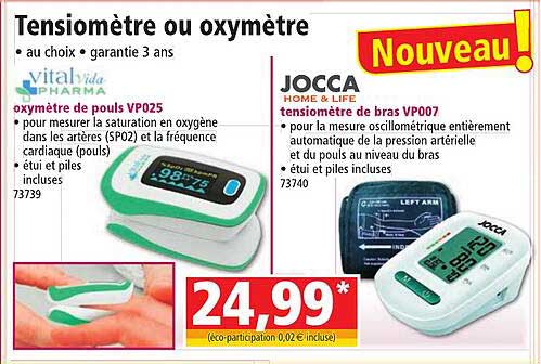 tensiomètre ou oxymètre vital'ida pharma, jocca home & life