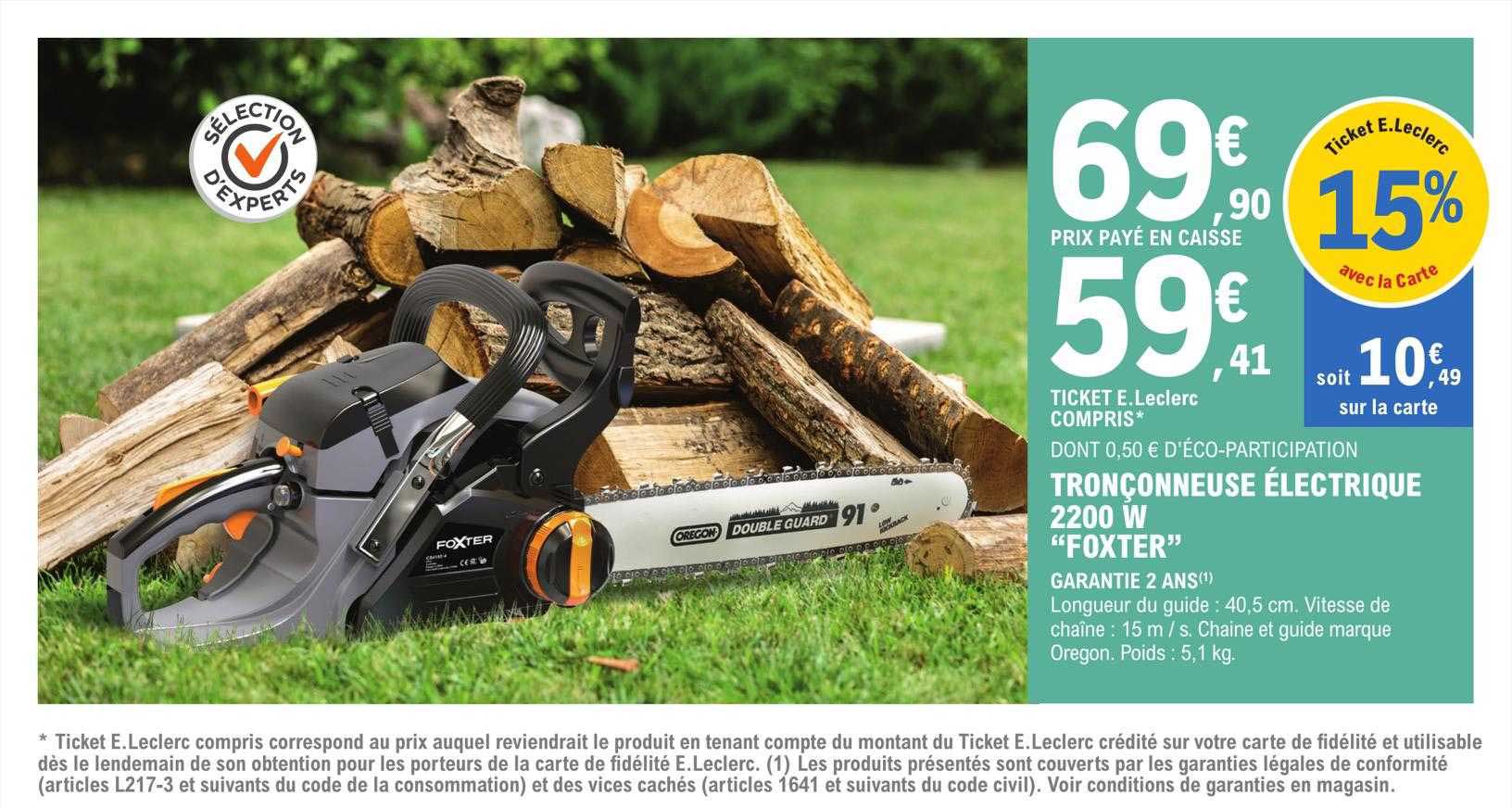 tronçonneuse électrique 2200w "foxter"