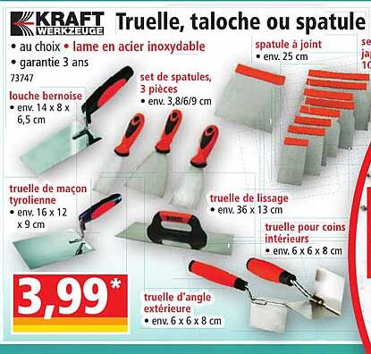 truelle, taloche ou spatule kraft werkzeuge