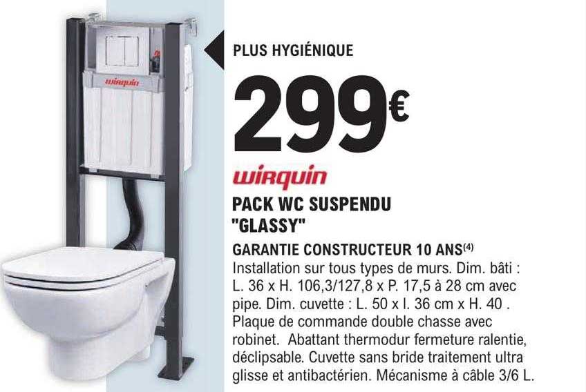 Wirquin Pack Wc Suspendu "glassy"