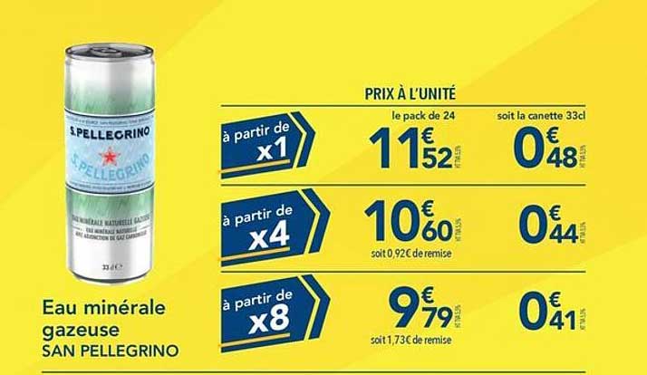 eau minérale gazeuse san pellegrino