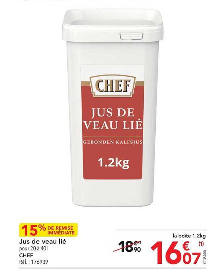 jus de veau lié chef