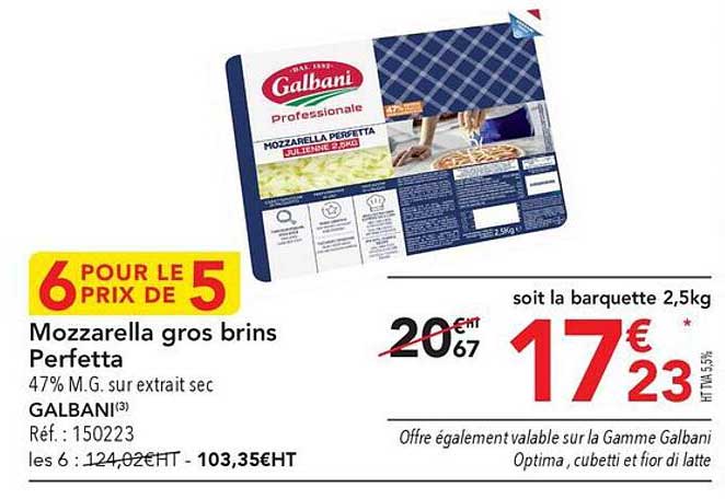 mozzarella gros brins perfetta galbani