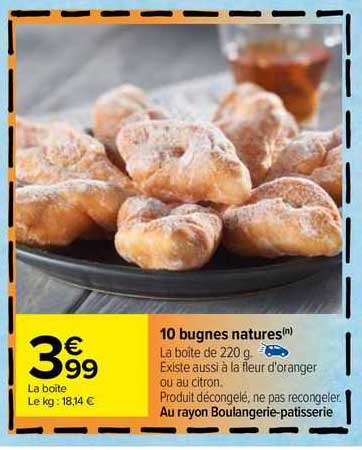 10 bugnes natures
