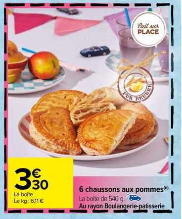 6 Chaussons Aux Pommes