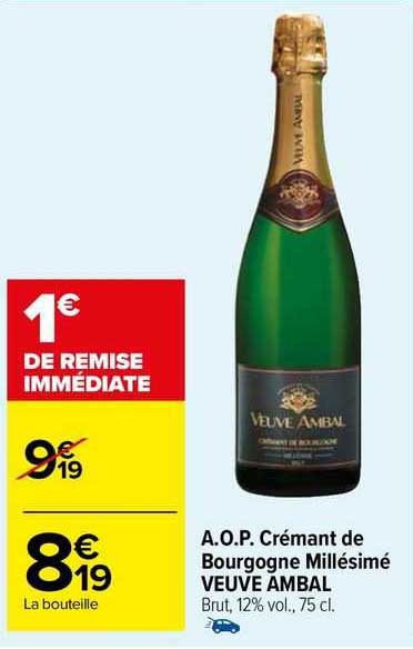 a.o.p. crémant de bourgogne millésimé veuve ambal