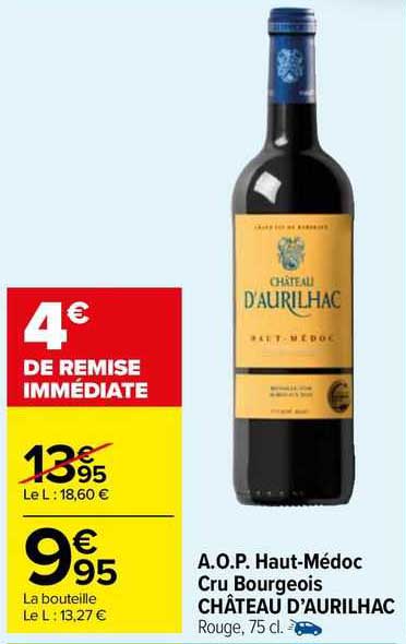 a.o.p. haut-médoc cru bourgeois château d'aurilhac