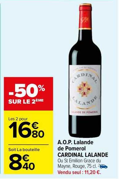 a.o.p. lalande de pomerol cardinal lalande