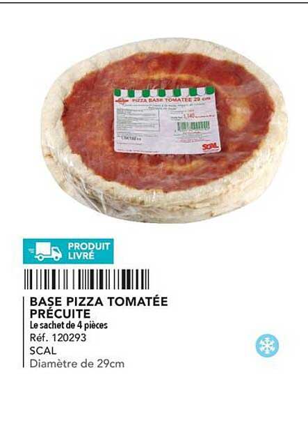 Base Pizza Tomatée Précuite Scal
