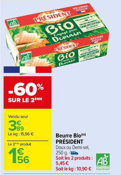 Beurre Bio Président