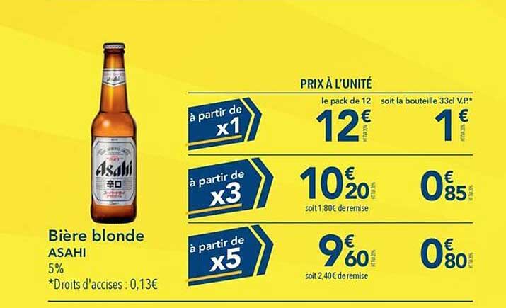 Bière Blonde Asahi