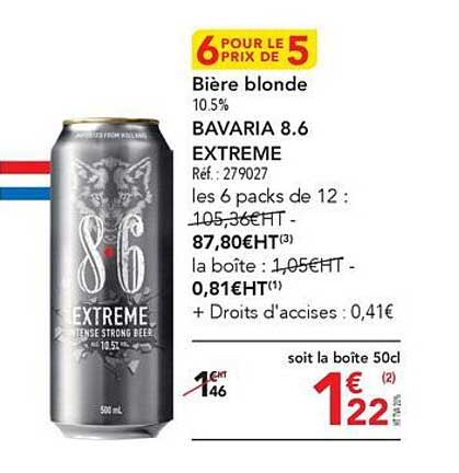 bière blonde bavaria 8.6 extreme