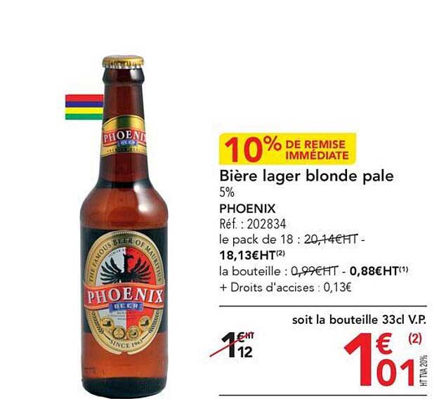 bière lager blonde pale phoenix