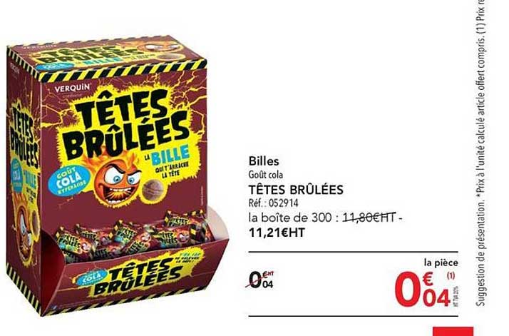 billes goût cola têtes brûlées