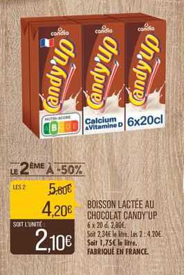 Boisson Lacitée Au Chocolat Candy Up