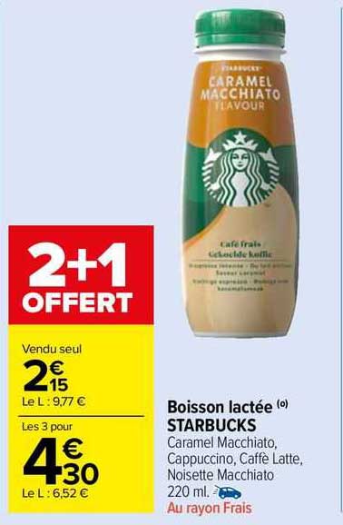 boisson lactée starbucks