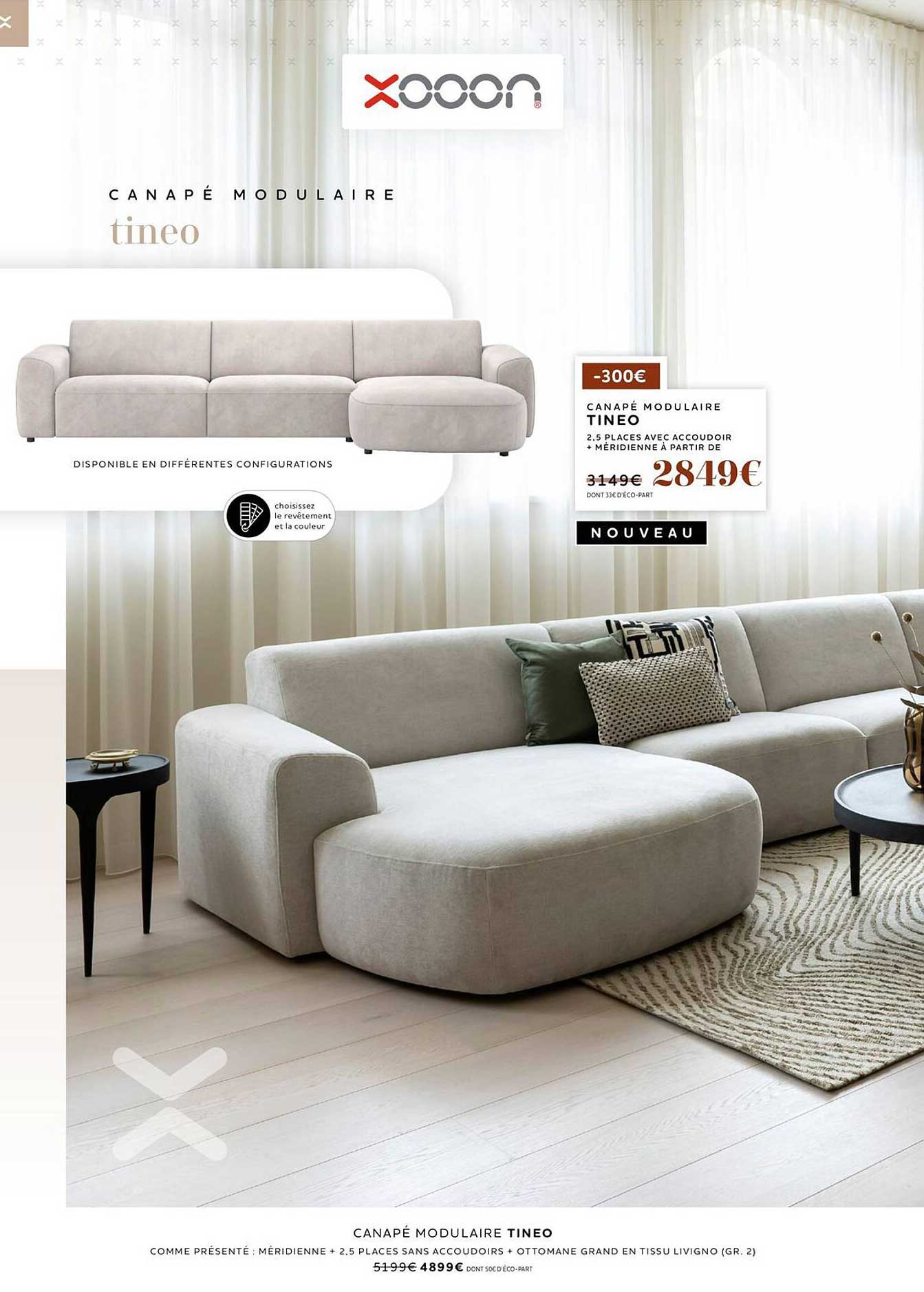 canapé modulaire tineo