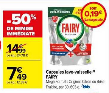 capsule lave-vaisselle fairy