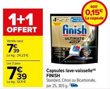 capsule lave-vaisselle finish