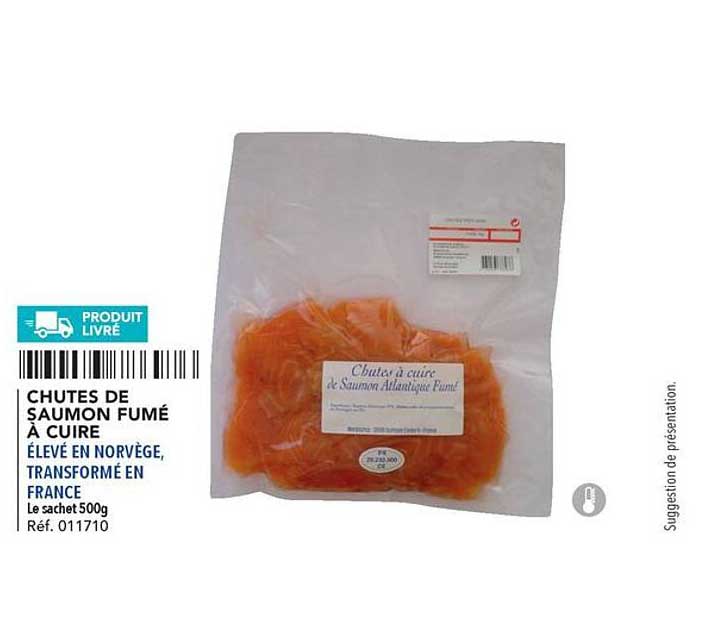 chutes de saumon fumé à cuire