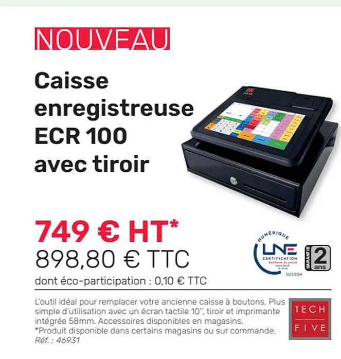 Ciasse Enregistreuse Ecr 100 Avec Tiroir