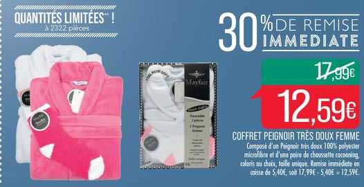coffret peignoir très doux femme