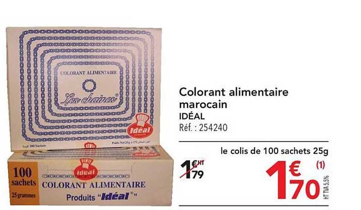 colorant alimentaire marocain idéal