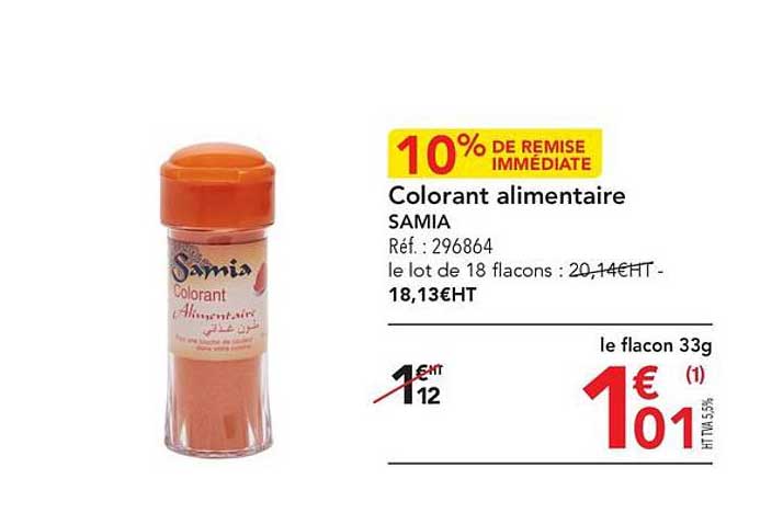 colorant alimentaire samia