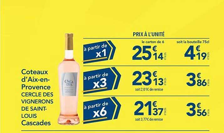 coteaux d'aix-en-provence cercle des vignerons de saint-louis cascades