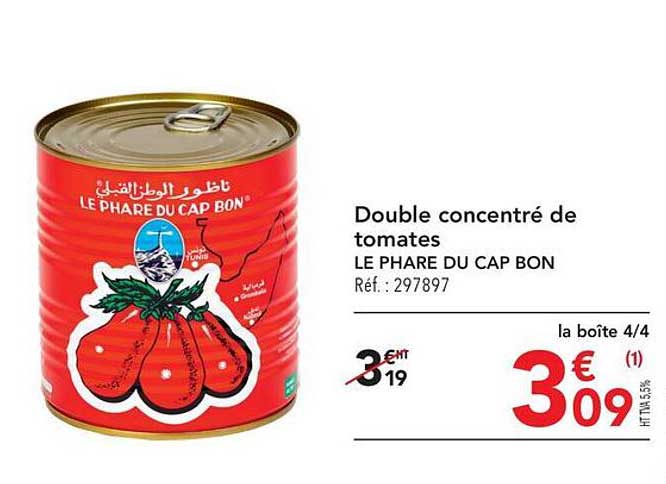 double concentré de tomates le phare du cap bon