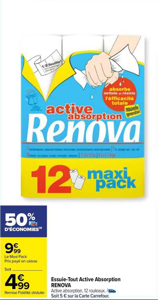 essuie-tout active absorption renova