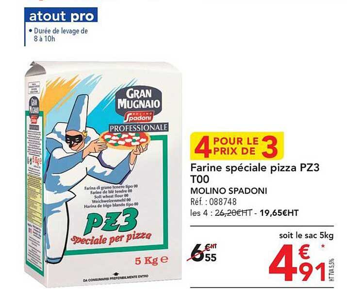 Farine Spéciale Pizza Pz3 T00 Molino Spadoni
