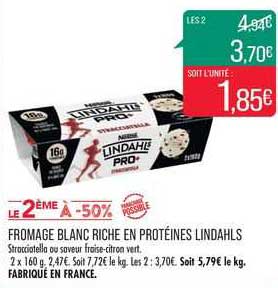 fromage blanc riche en protéines lindahls