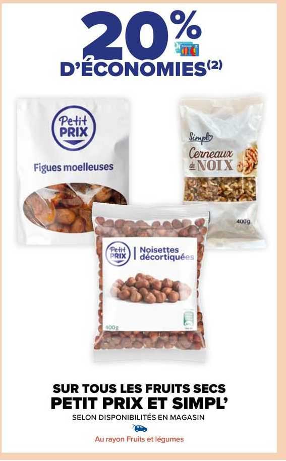 fruits secs petit prix et simpl'