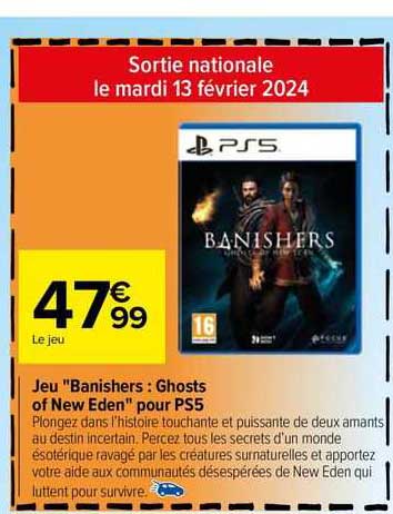 jeu "banishers : ghosts of new eden" pour ps5