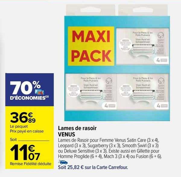 Lames De Rasoir Venus