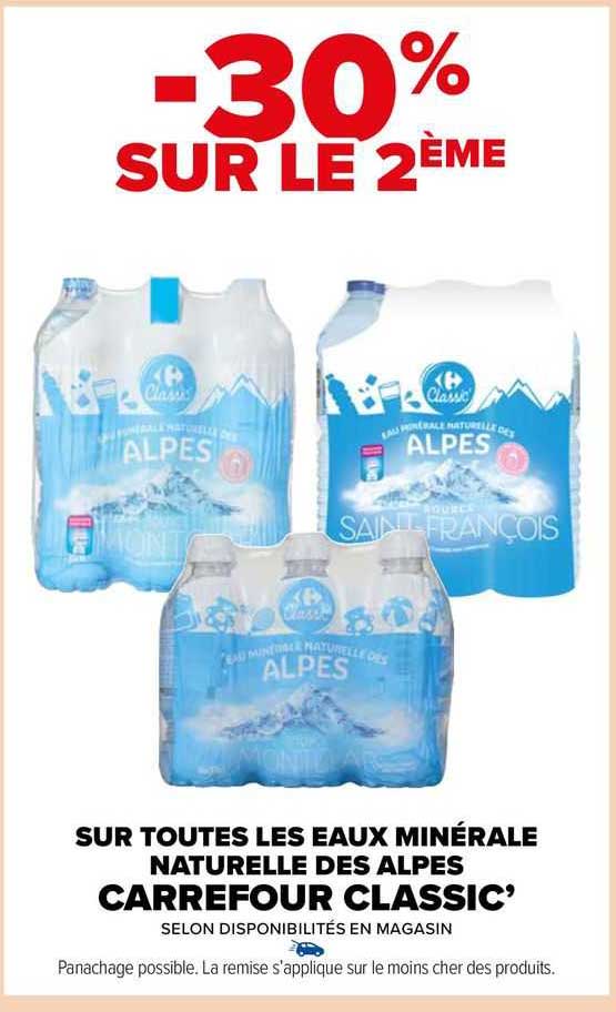 les eaux minérale naturelle des alpes carrefour classic'