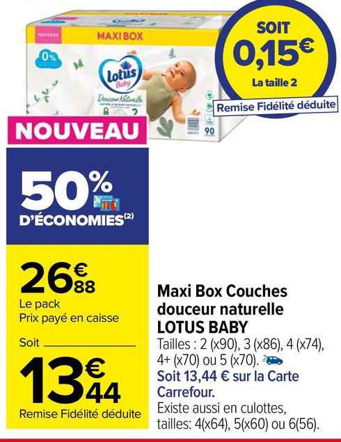 Maxi Box Couches Douceur Naturelle Lotus Baby