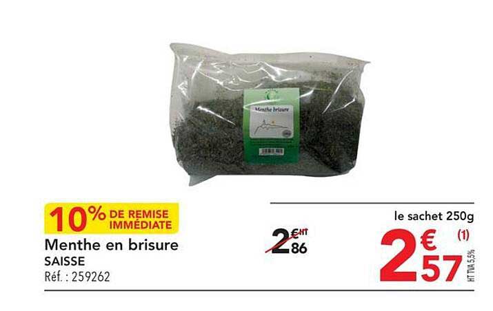 menthe en brisure saisse