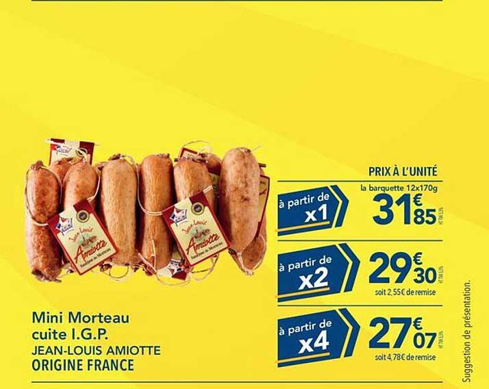 mini morteau cuite i.g.p. jean-louis amiotte origine france