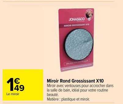 miroir rond grossissant x10