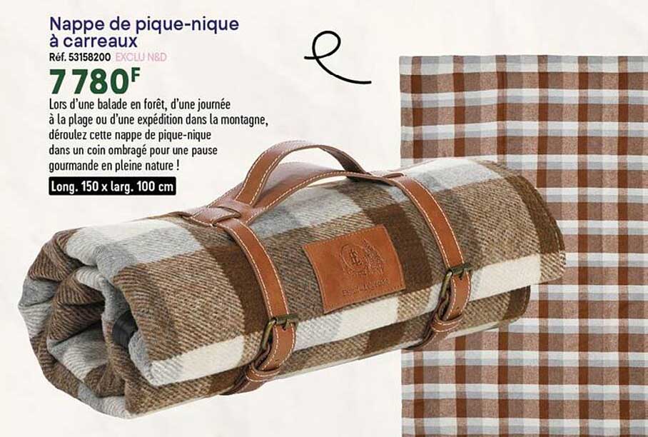nappe de pique-nique à carreaux