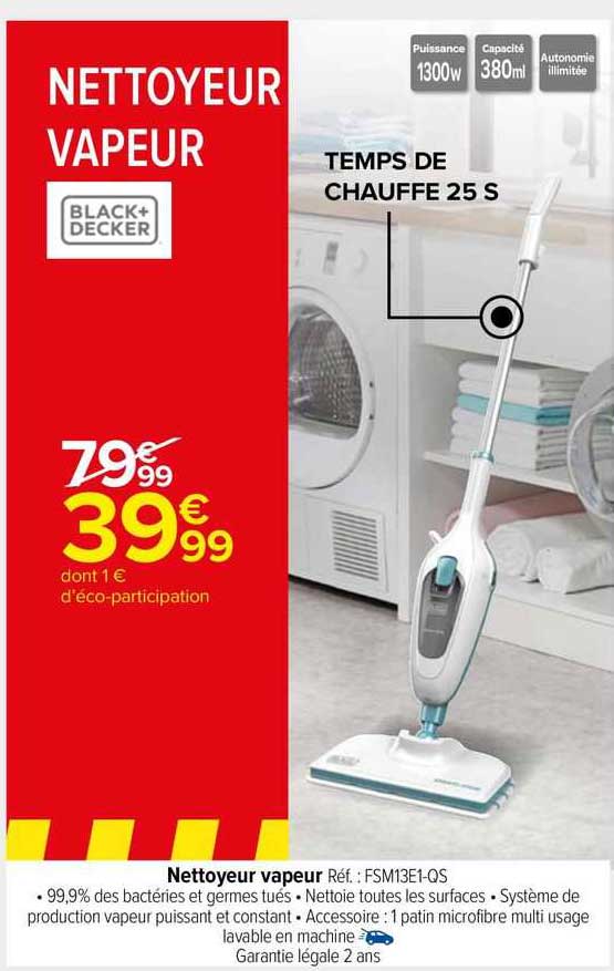 Nettoyeur Vapeur Black+decker