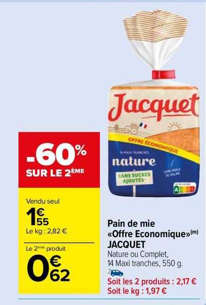 pain de mie «offre economique» jacquet